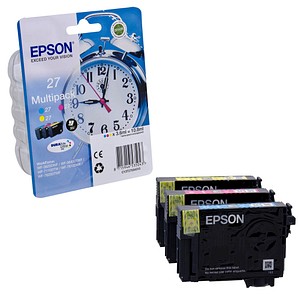3 EPSON 27 / T2705 cyan, magenta, gelb Tintenpatronen 3 EPSON 27 / T2705 cyan, magenta, gelb Tintenpatronen