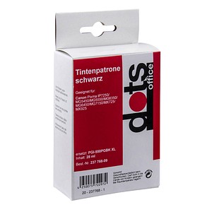 dots schwarz Tintenpatrone ersetzt Canon PGI-550 XL PGBK dots schwarz Tintenpatrone ersetzt Canon PGI-550 XL PGBK