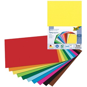 folia Tonpapier farbsortiert DIN A4 130 g/qm folia Tonpapier farbsortiert DIN A4 130 g/qm