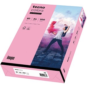tecno Kopierpapier colors rosa DIN A4 80 g/qm 500 Blatt tecno Kopierpapier colors rosa DIN A4 80 g/qm 500 Blatt