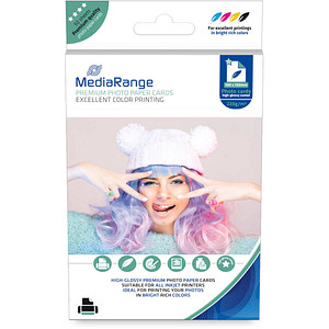 MediaRange Fotopapier MRINK104 10,0 x 15,0 hochglänzend 220 g/qm 50 Blatt MediaRange Fotopapier MRINK104 10,0 x 15,0 hochglänzend 220 g/qm 50 Blatt