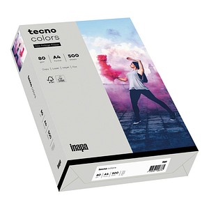 tecno Kopierpapier colors grau DIN A4 80 g/qm 500 Blatt tecno Kopierpapier colors grau DIN A4 80 g/qm 500 Blatt