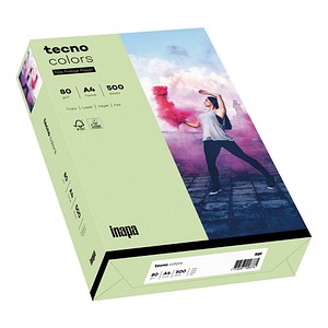 tecno Kopierpapier colors mittelgrün DIN A4 80 g/qm 500 Blatt tecno Kopierpapier colors mittelgrün DIN A4 80 g/qm 500 Blatt