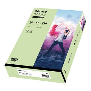 tecno Kopierpapier colors mittelgrün DIN A4 80 g/qm 500 Blatt tecno Kopierpapier colors mittelgrün DIN A4 80 g/qm 500 Blatt