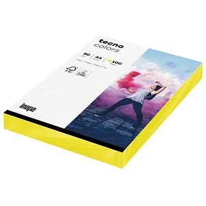 tecno Kopierpapier colors gelb DIN A4 80 g/qm 100 Blatt tecno Kopierpapier colors gelb DIN A4 80 g/qm 100 Blatt