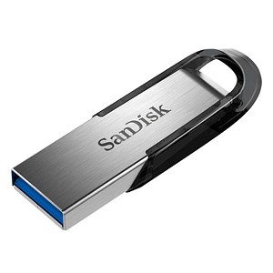 SanDisk USB-Stick Ultra Flair silber, schwarz 128 GB