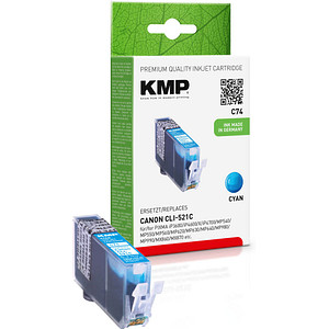 KMP C74 cyan Tintenpatrone ersetzt Canon CLI-521 C KMP C74 cyan Tintenpatrone ersetzt Canon CLI-521 C