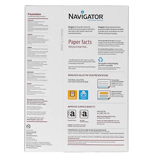 NAVIGATOR Kopierpapier Presentation DIN A4 100 g/qm 500 Blatt NAVIGATOR Kopierpapier Presentation DIN A4 100 g/qm 500 Blatt
