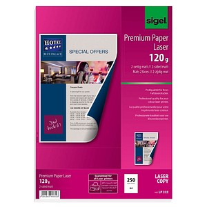 SIGEL Fotopapier LP322 DIN A4 matt 120 g/qm 250 Blatt SIGEL Fotopapier LP322 DIN A4 matt 120 g/qm 250 Blatt