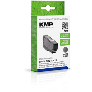 KMP E153 Foto schwarz Tintenpatrone ersetzt EPSON 26XL / T2631XL KMP E153 Foto schwarz Tintenpatrone ersetzt EPSON 26XL / T2631XL