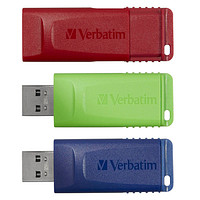 Verbatim USB-Sticks Slider rot, blau, grün 16 GB