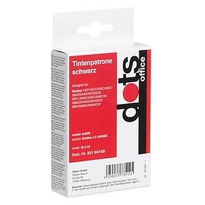 dots schwarz Tintenpatrone ersetzt brother LC-1000BK dots schwarz Tintenpatrone ersetzt brother LC-1000BK