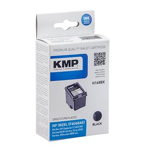 KMP H168BX schwarz Tintenpatrone ersetzt HP 302XL (F6U68AE) KMP H168BX schwarz Tintenpatrone ersetzt HP 302XL (F6U68AE)