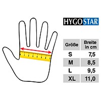 HYGOSTAR unisex Einmalhandschuhe IDEAL LONG weiß Größe M 100 St.