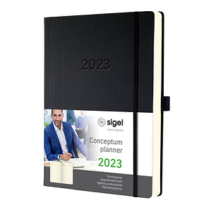 SIGEL Buchkalender Conceptum 2023 schwarz