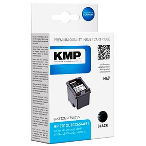 KMP H47 schwarz Tintenpatrone ersetzt HP 901XL (CC654EE) KMP H47 schwarz Tintenpatrone ersetzt HP 901XL (CC654EE)