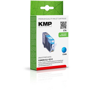 KMP C74 cyan Tintenpatrone ersetzt Canon CLI-521 C KMP C74 cyan Tintenpatrone ersetzt Canon CLI-521 C