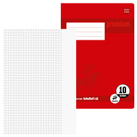 Staufen® Schulheft Premium Lineatur 10 kariert DIN A5 Außenrand, 16 Blatt