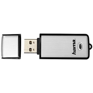 hama USB-Stick Fancy silber, schwarz 64 GB