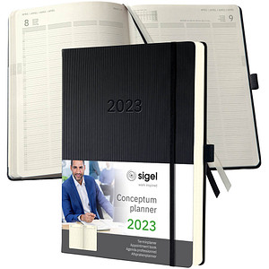 SIGEL Buchkalender Conceptum 2023 schwarz