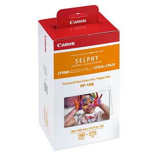 Set: Canon Fotopapier RP-108 10,0 x 14,8 glänzend + 2 Farbkartuschen Set: Canon Fotopapier RP-108 10,0 x 14,8 glänzend + 2 Farbkartuschen