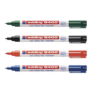 4 edding 8400 CD-Marker farbsortiert 0,5 - 1,0 mm 4 edding 8400 CD-Marker farbsortiert 0,5 - 1,0 mm