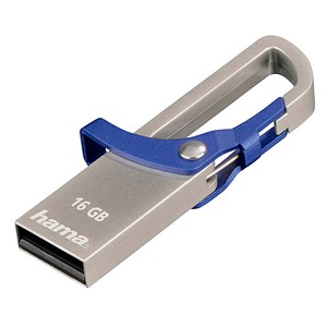 hama USB-Stick Hook-Style blau, silber 16 GB