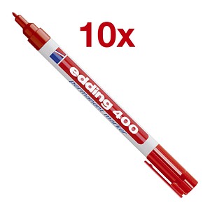 10 edding 400 Permanentmarker rot 1,0 mm 10 edding 400 Permanentmarker rot 1,0 mm