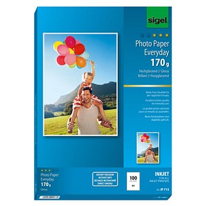 SIGEL Fotopapier IP715 DIN A4 hochglänzend 170 g/qm 100 Blatt SIGEL Fotopapier IP715 DIN A4 hochglänzend 170 g/qm 100 Blatt