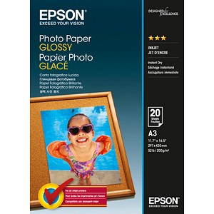 EPSON Fotopapier S042536 DIN A3 glänzend 200 g/qm 20 Blatt EPSON Fotopapier S042536 DIN A3 glänzend 200 g/qm 20 Blatt
