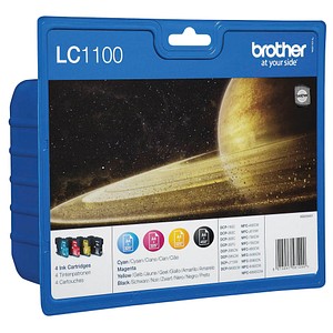 4 brother LC-1100BK/C/M/Y schwarz, cyan, magenta, gelb Tintenpatrone 4 brother LC-1100BK/C/M/Y schwarz, cyan, magenta, gelb Tintenpatrone