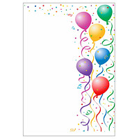 LUMA Motivpapier bunte Luftballon Motiv DIN A4 100 g/qm 50 Blatt