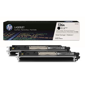 2 HP 126A (CE310AD) schwarz Tonerkartuschen 2 HP 126A (CE310AD) schwarz Tonerkartuschen