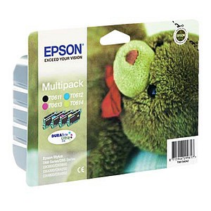 4 EPSON T0615 schwarz, cyan, magenta, gelb Tintenpatronen 4 EPSON T0615 schwarz, cyan, magenta, gelb Tintenpatronen