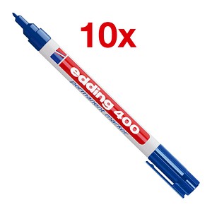 10 edding 400 Permanentmarker blau 1,0 mm 10 edding 400 Permanentmarker blau 1,0 mm