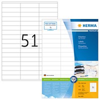 5.100 HERMA Etiketten 4459 weiß 70,0 x 16,9 mm 5.100 HERMA Etiketten 4459 weiß 70,0 x 16,9 mm