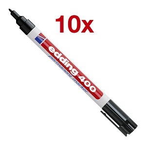 10 edding 400 Permanentmarker schwarz 1,0 mm 10 edding 400 Permanentmarker schwarz 1,0 mm