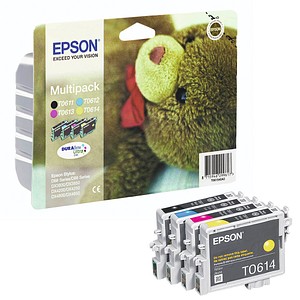 4 EPSON T0615 schwarz, cyan, magenta, gelb Tintenpatronen 4 EPSON T0615 schwarz, cyan, magenta, gelb Tintenpatronen