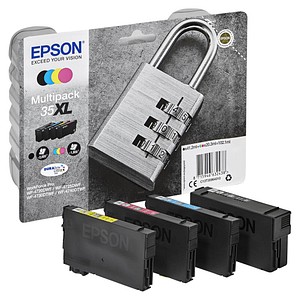 4 EPSON 35XL / T3596XL schwarz, cyan, magenta, gelb Tintenpatronen 4 EPSON 35XL / T3596XL schwarz, cyan, magenta, gelb Tintenpatronen