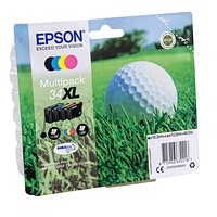 EPSON 34XL / T3476XL schwarz, cyan, magenta, gelb Druckerpatronen, 4er-Set