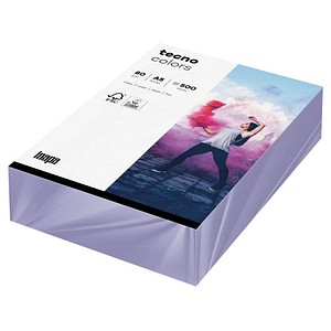 tecno Kopierpapier colors violett DIN A5 80 g/qm 500 Blatt tecno Kopierpapier colors violett DIN A5 80 g/qm 500 Blatt