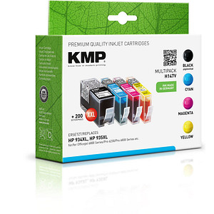 4 KMP H147V schwarz, cyan, magenta, gelb Tintenpatronen ersetzen HP 934XL/935XL (X4E14AE) 4 KMP H147V schwarz, cyan, magenta, gelb Tintenpatronen ersetzen HP 934XL/935XL (X4E14AE)