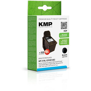 KMP H29 schwarz Tintenpatrone ersetzt HP 21XL (C9351AE) KMP H29 schwarz Tintenpatrone ersetzt HP 21XL (C9351AE)