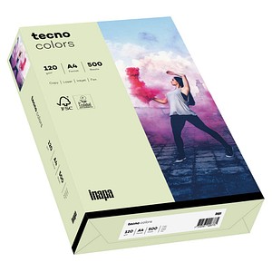 tecno Kopierpapier colors hellgrün DIN A4 120 g/qm 250 Blatt tecno Kopierpapier colors hellgrün DIN A4 120 g/qm 250 Blatt