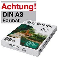 DISCOVERY Kopierpapier DISCOVERY DIN A3 75 g/qm 500 Blatt DISCOVERY Kopierpapier DISCOVERY DIN A3 75 g/qm 500 Blatt