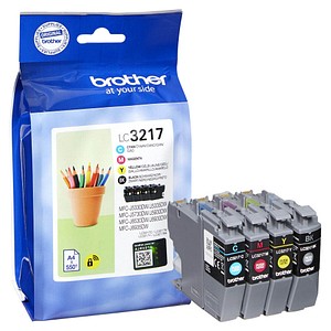4 brother LC-3217VALDR schwarz, cyan, magenta, gelb Tintenpatronen 4 brother LC-3217VALDR schwarz, cyan, magenta, gelb Tintenpatronen