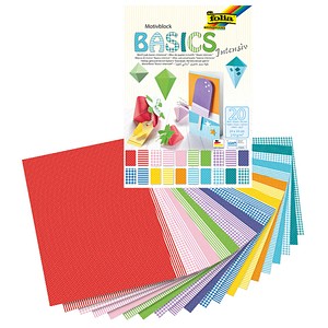 folia Motivblock BASICS INTENSIV farbsortiert 24,0 x 34,0 cm 270 g/qm folia Motivblock BASICS INTENSIV farbsortiert 24,0 x 34,0 cm 270 g/qm
