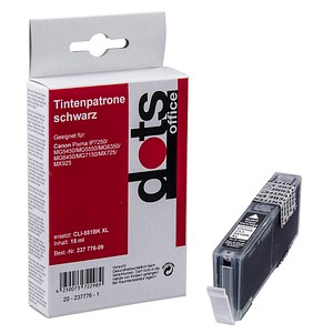 dots schwarz Tintenpatrone ersetzt Canon CLI-551 XL BK dots schwarz Tintenpatrone ersetzt Canon CLI-551 XL BK