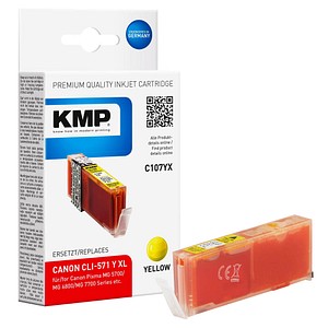 KMP C107YX gelb Tintenpatrone ersetzt Canon CLI-571 XL Y KMP C107YX gelb Tintenpatrone ersetzt Canon CLI-571 XL Y