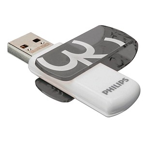 PHILIPS USB-Stick Vivid grau, weiß 32 GB